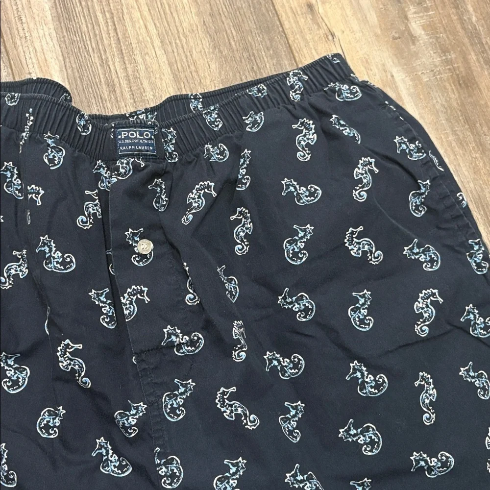 Polo Ralph Lauren navy cotton pajama pants seahorse print large